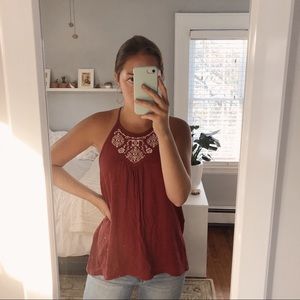 NWOT Hollister Racerback Tank w/ Lace Detail